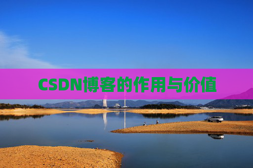 CSDN博客的作用与价值